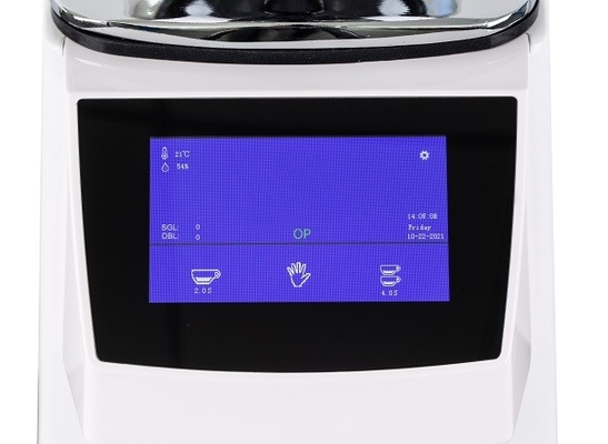 شاشة لمسة طاحونة القهوة التجارية 550W الطاقة الجهد المخصص سبيكة الألومنيوم / ABS 64mm قرص طحن